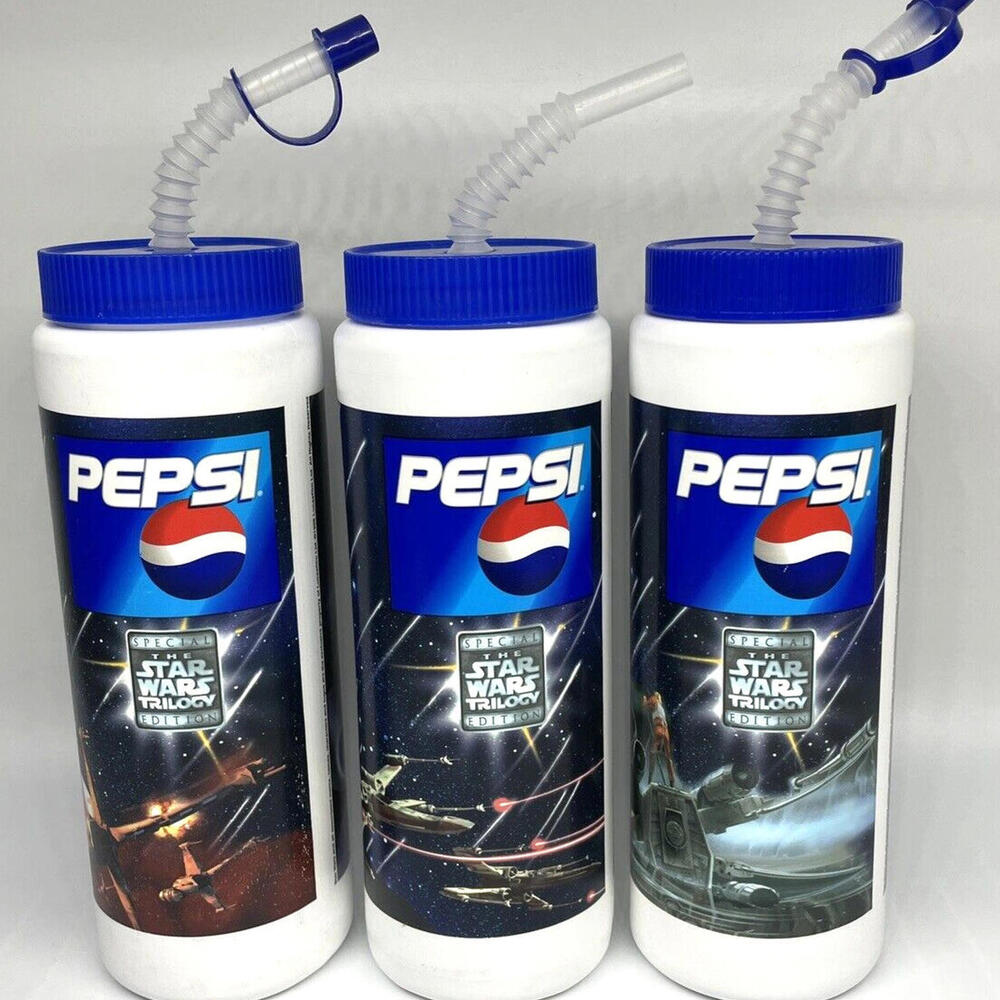 RARE Pepsi Promo Star‎ Wars Trilogy Special Edition Water Bottles 1996 Set of 3